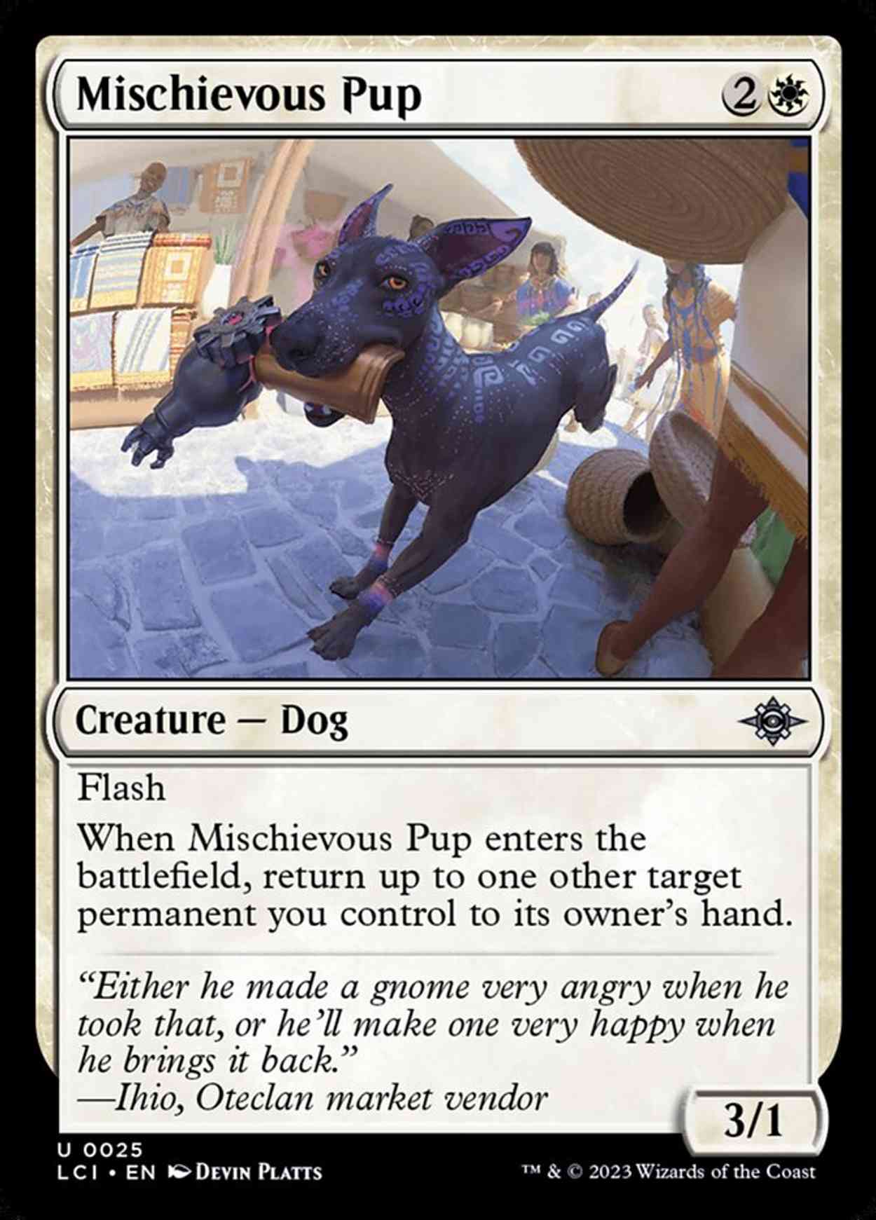 Mischievous Pup magic card front