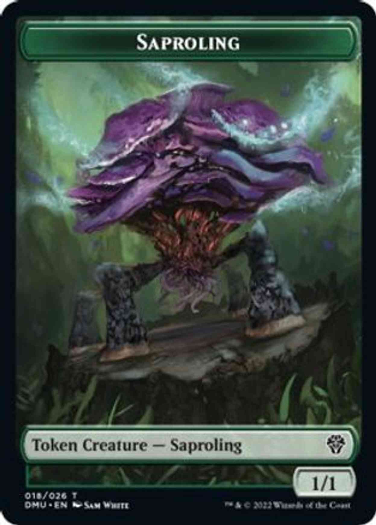 Saproling // Beast Double-sided Token magic card front