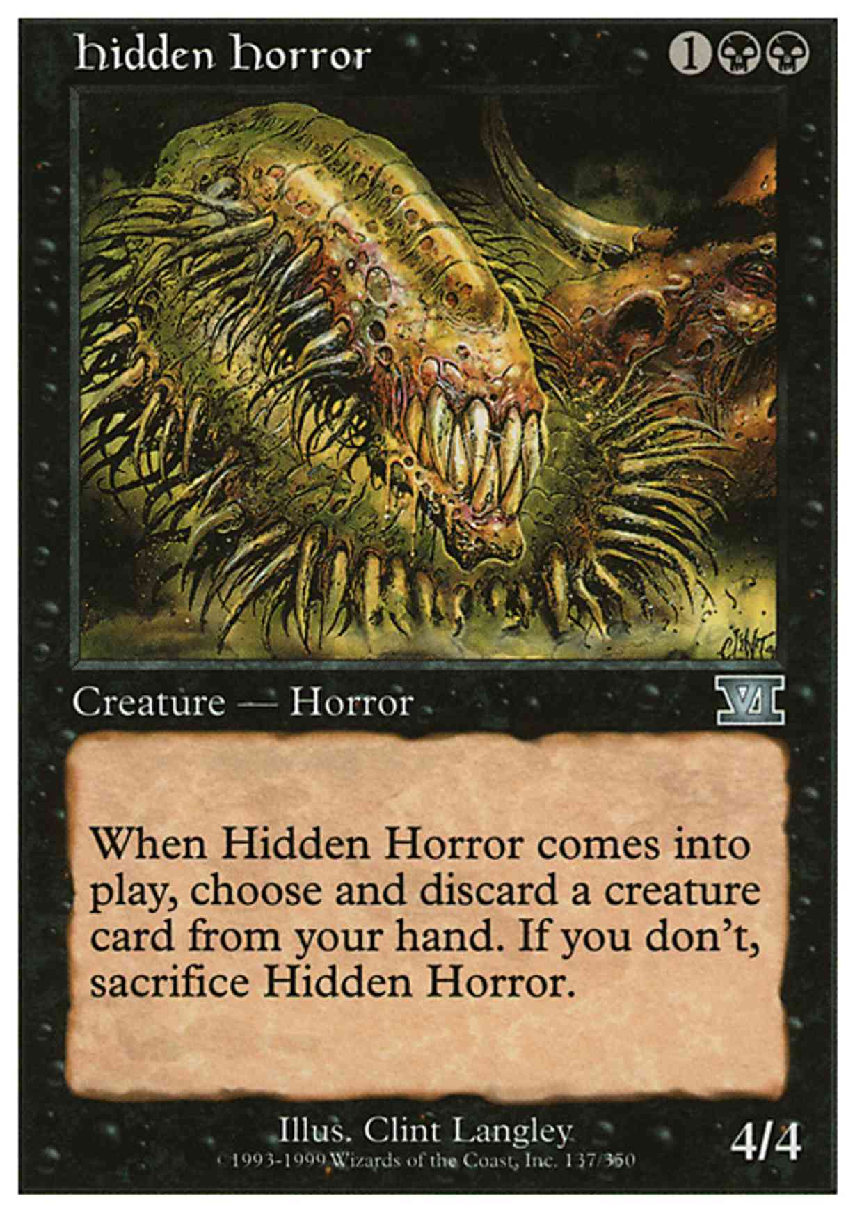 Hidden Horror magic card front