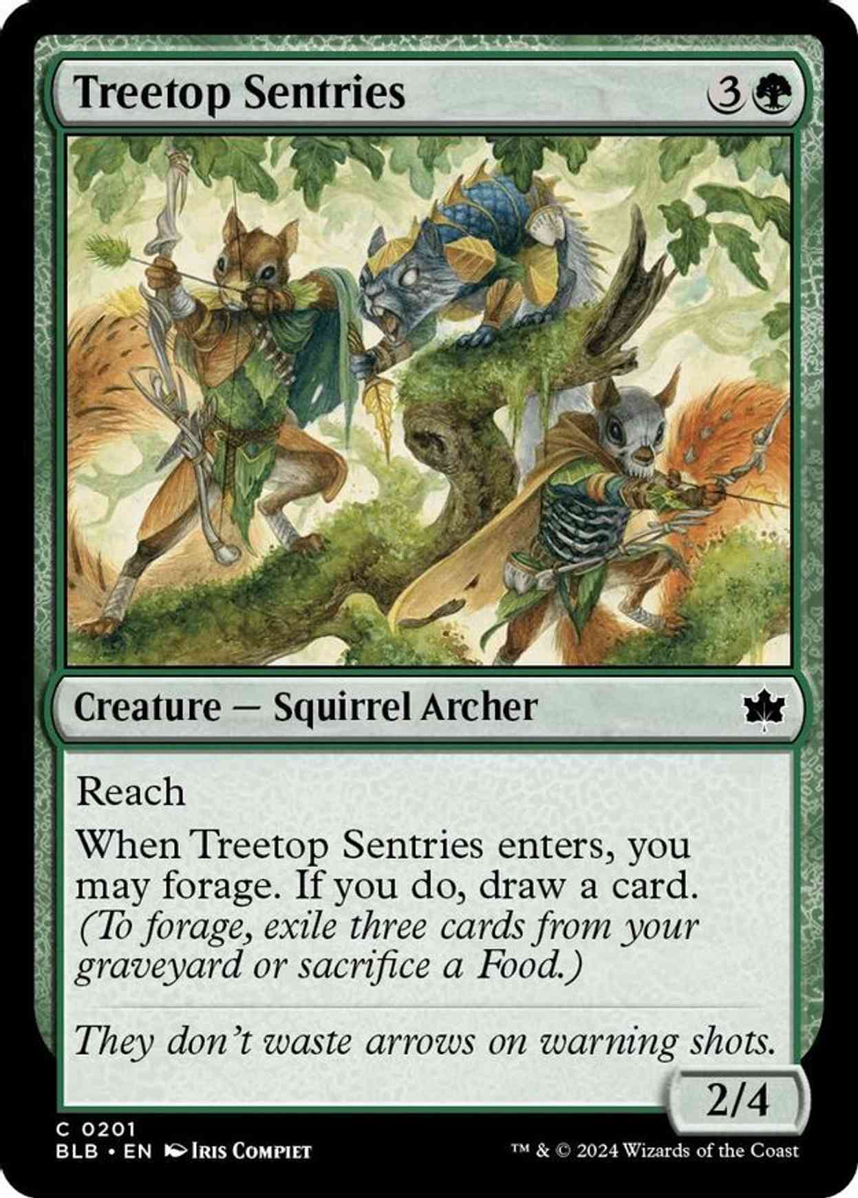 Treetop Sentries magic card front