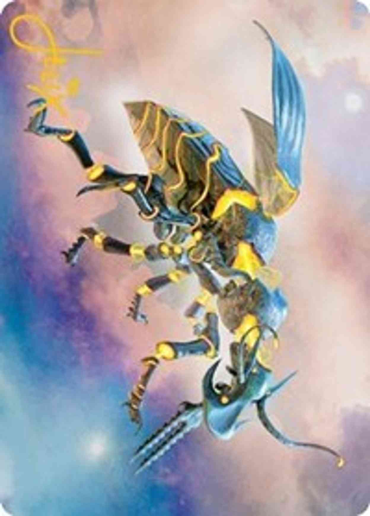 Zabaz, the Glimmerwasp Art Card (Gold-Stamped Signature) magic card front