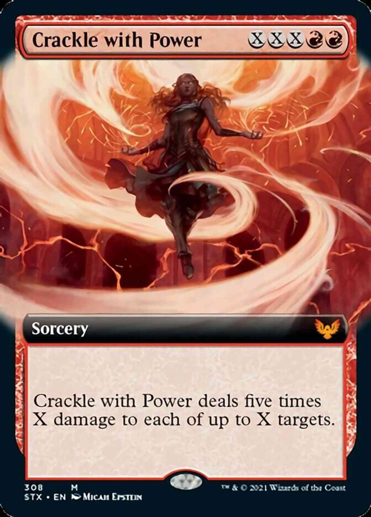 Crackle with Power (Extended Art) magic card front