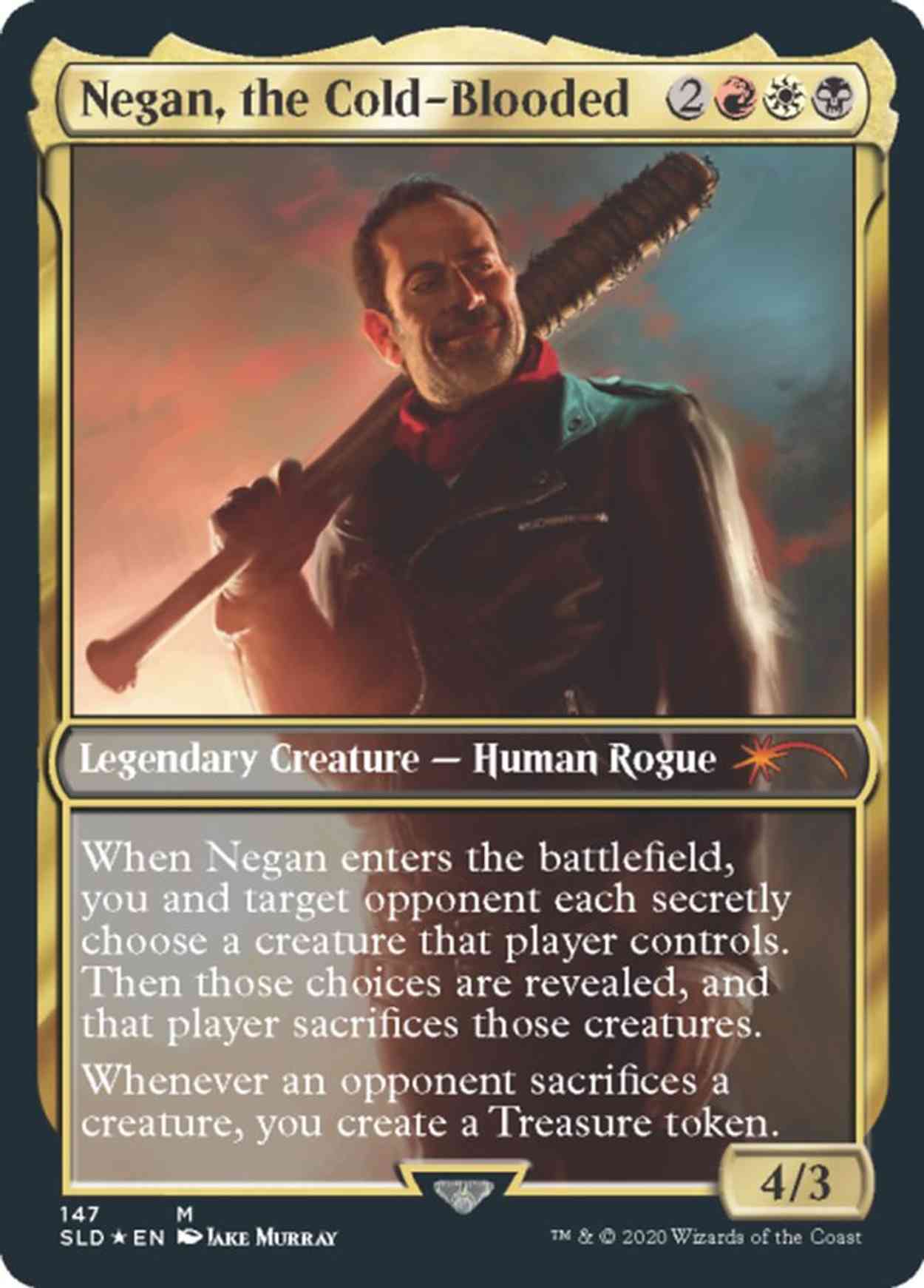 Negan, the Cold-Blooded magic card front