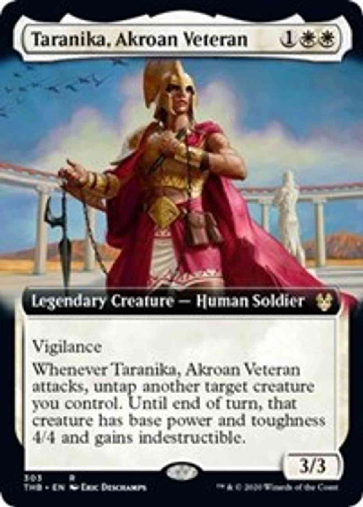 Taranika, Akroan Veteran (Extended Art) magic card front