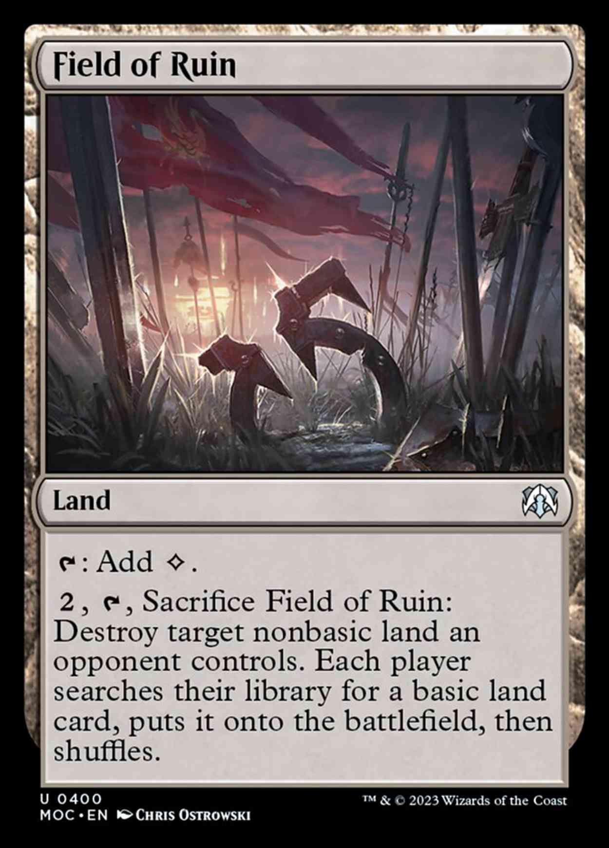 Field of Ruin magic card front
