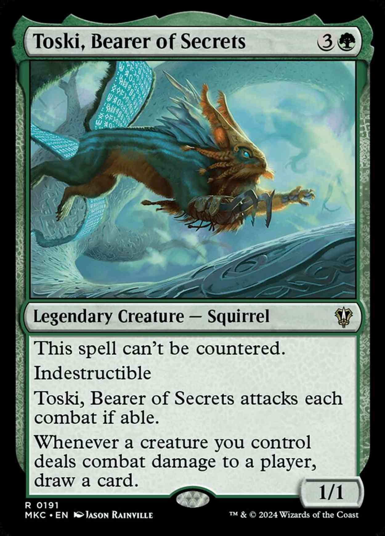 Toski, Bearer of Secrets magic card front