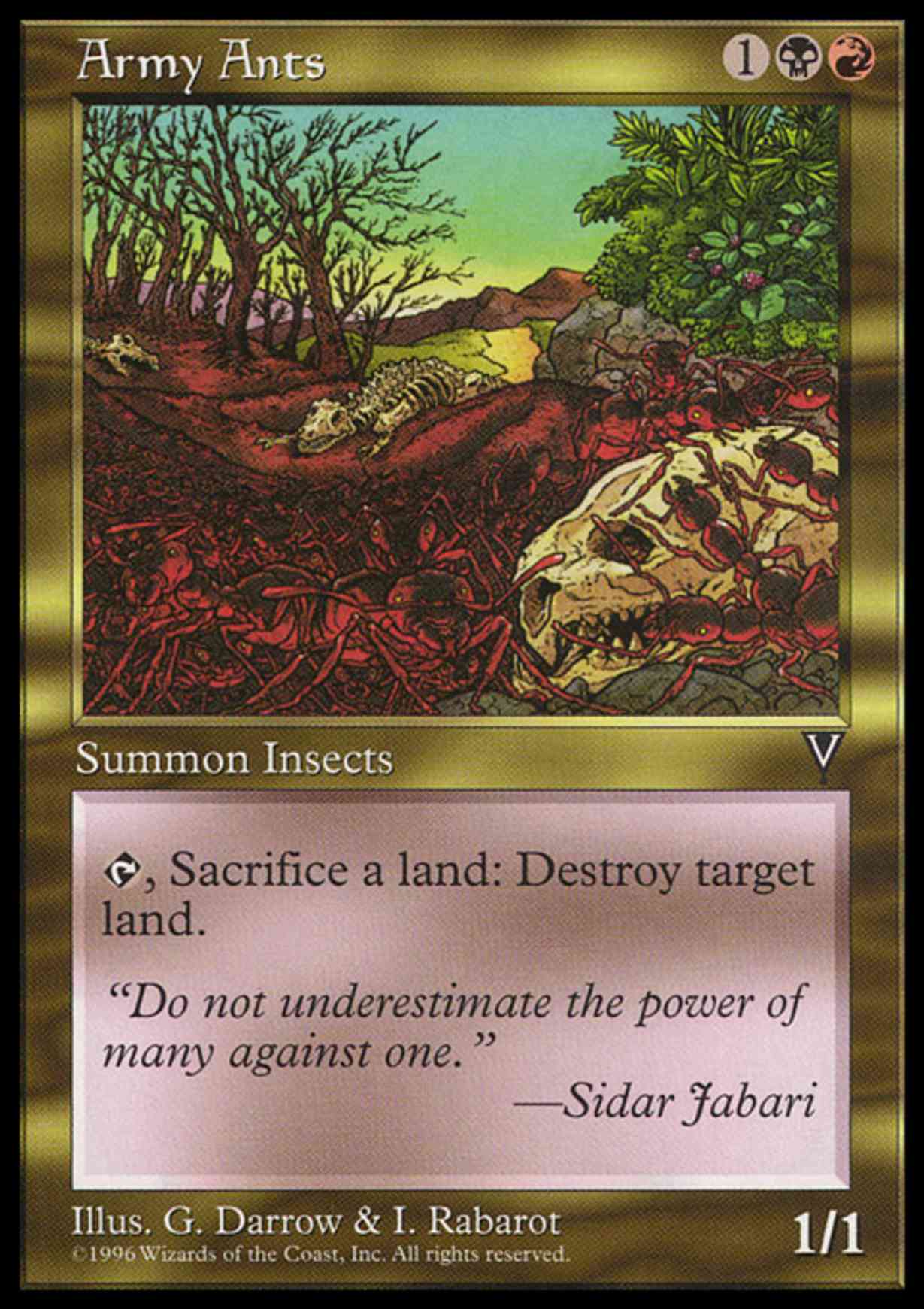 Army Ants magic card front