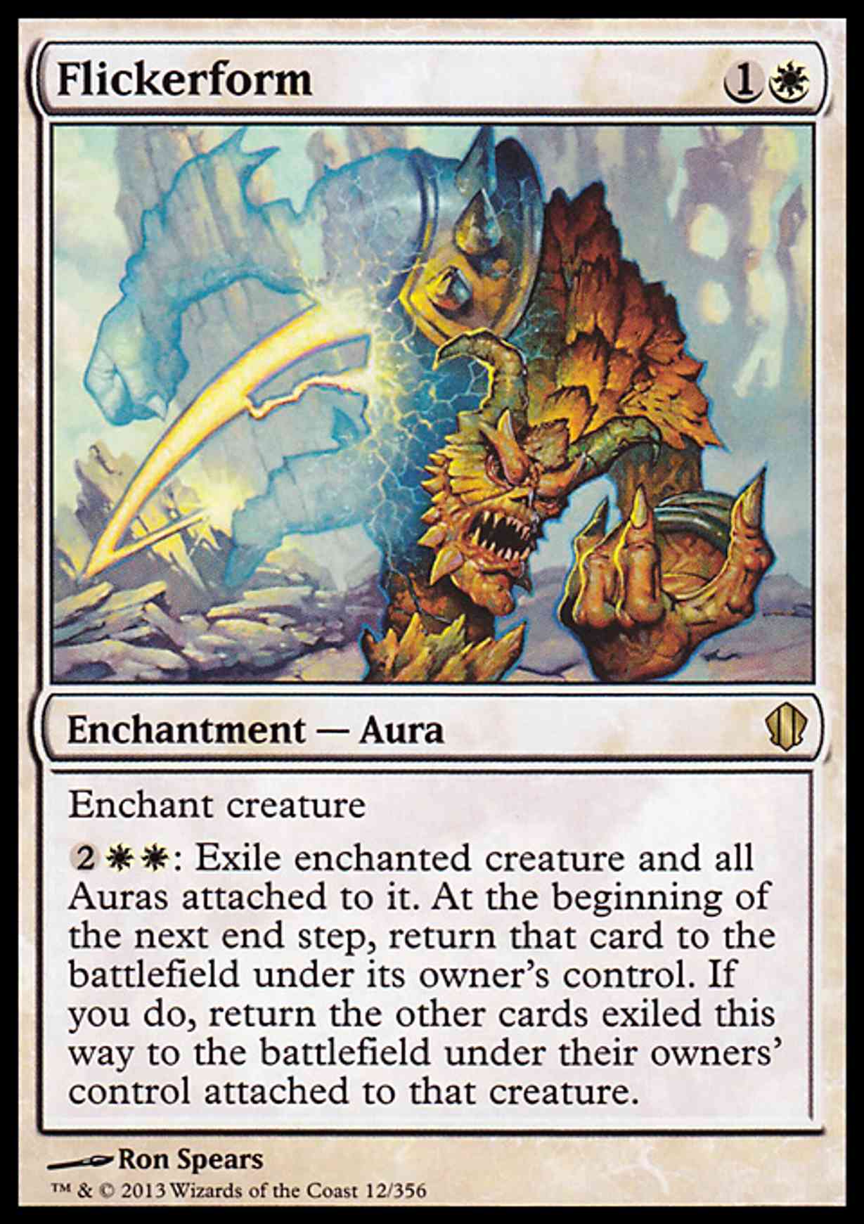 Flickerform magic card front