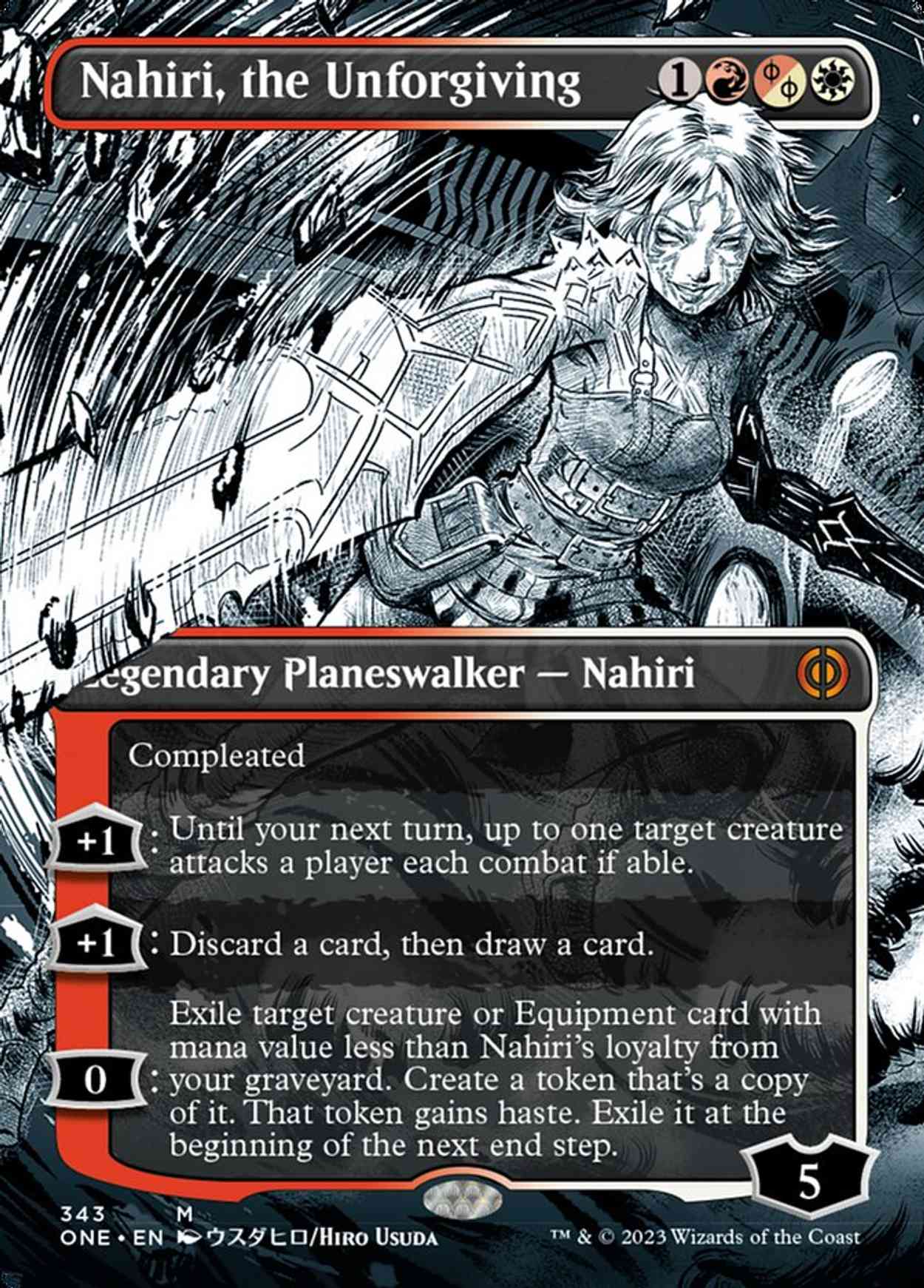 Nahiri, the Unforgiving (Borderless) magic card front