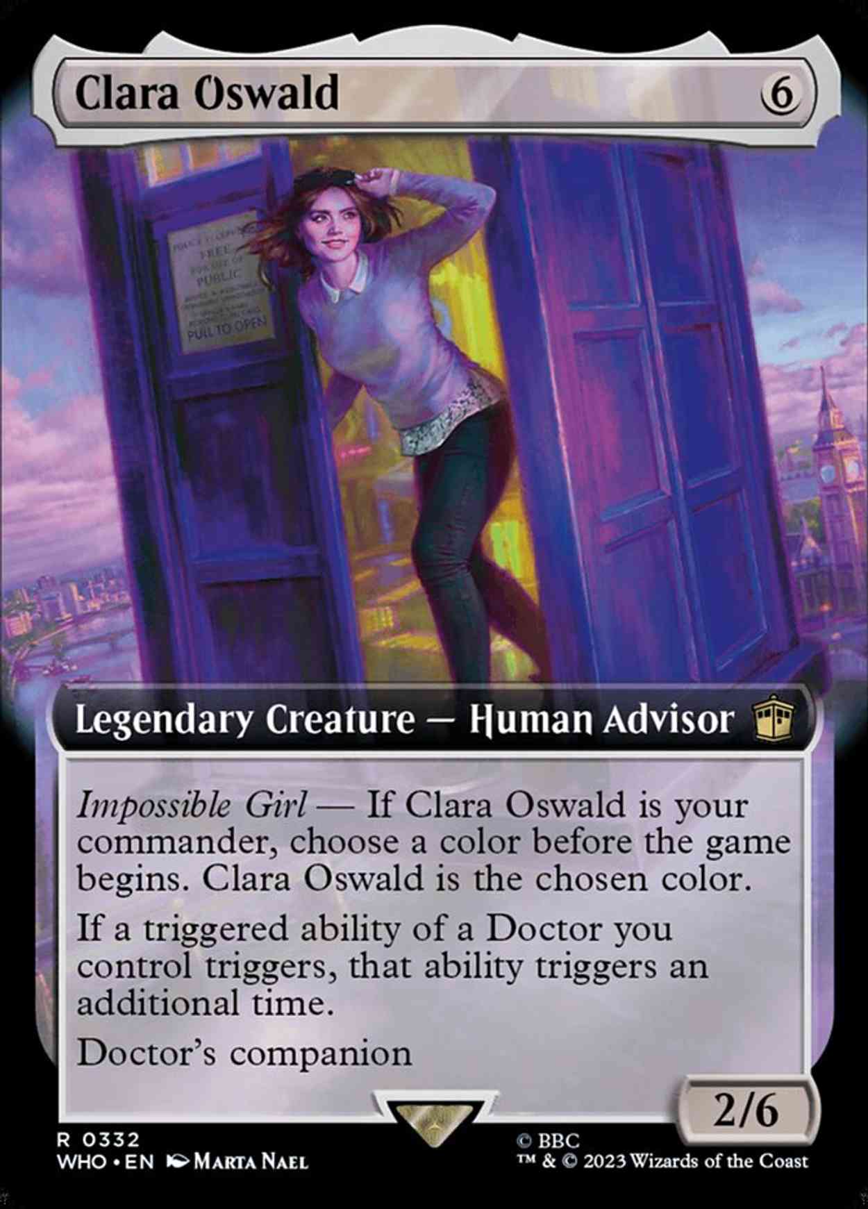 Clara Oswald (Extended Art) magic card front