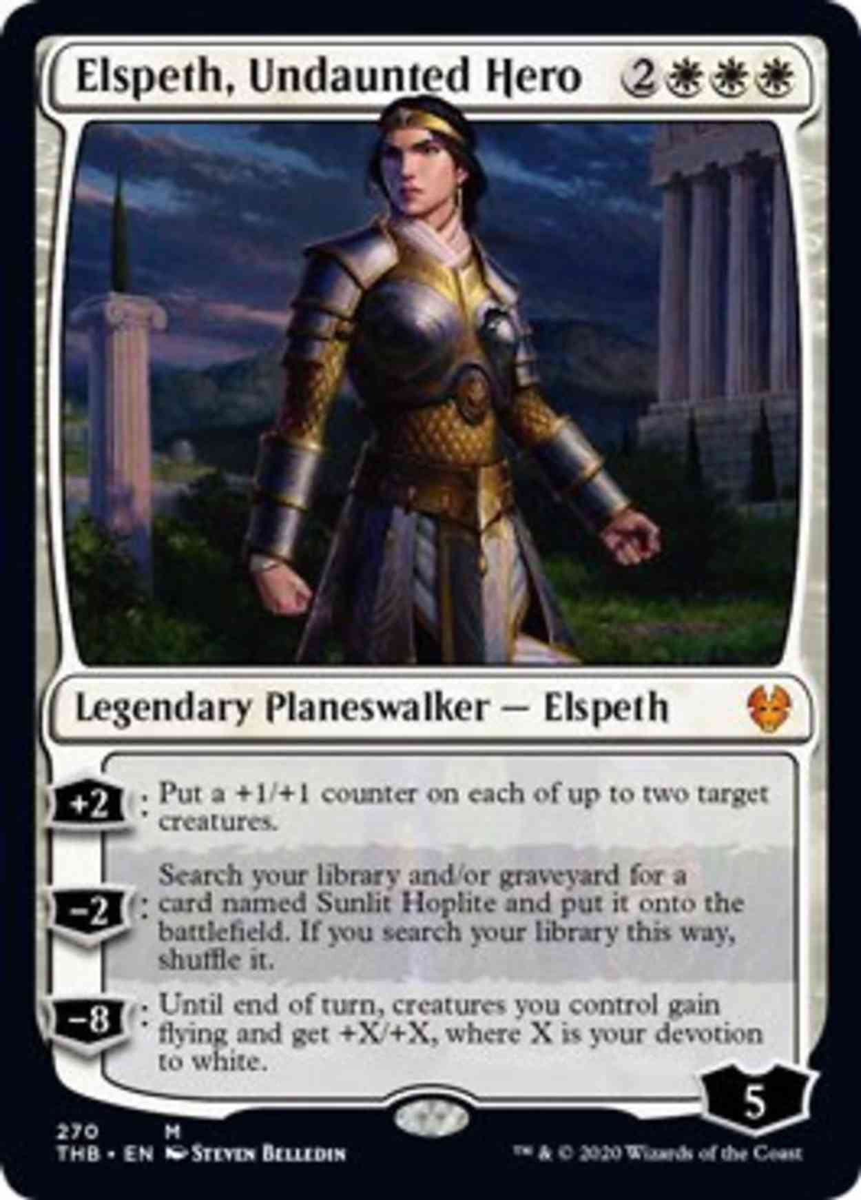 Elspeth, Undaunted Hero magic card front