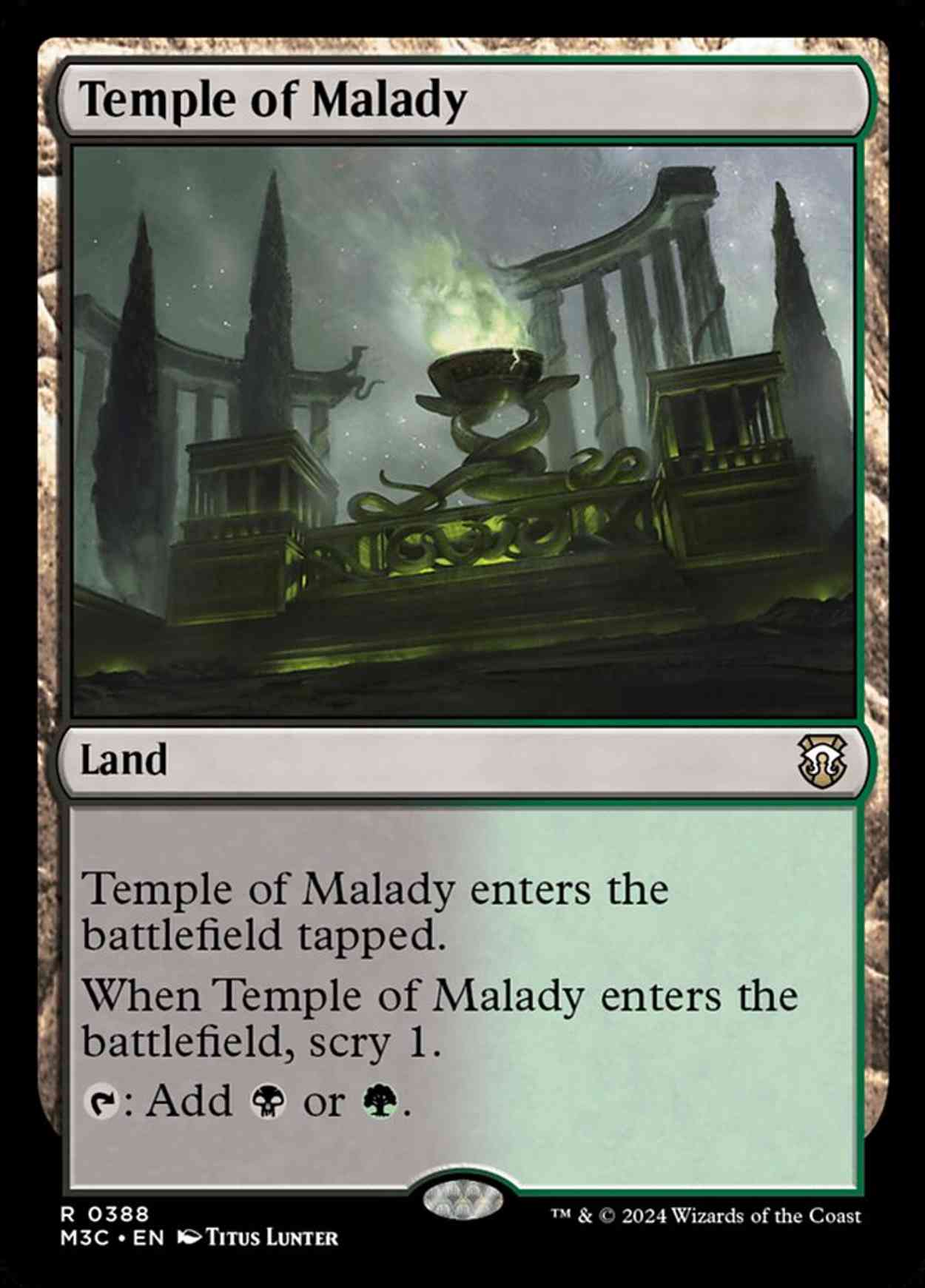 Temple of Malady magic card front