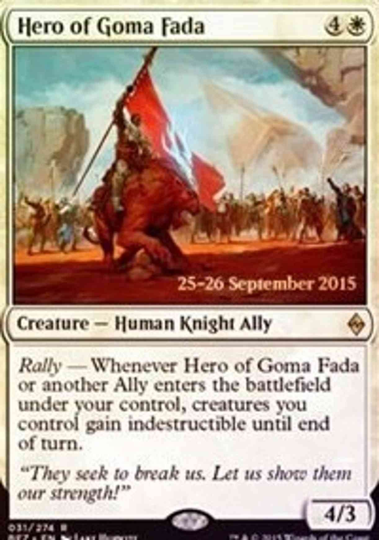 Hero of Goma Fada magic card front