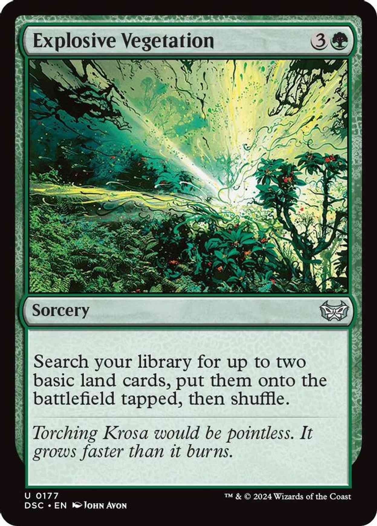 Explosive Vegetation magic card front