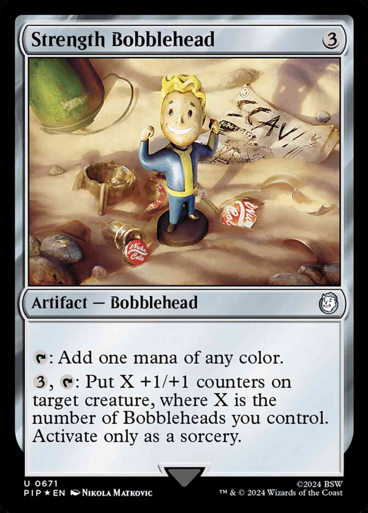 Strength Bobblehead (Surge Foil) magic card front