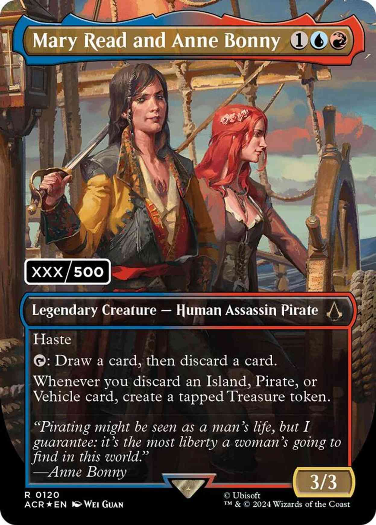 Mary Read and Anne Bonny (English) (Serial Numbered) magic card front