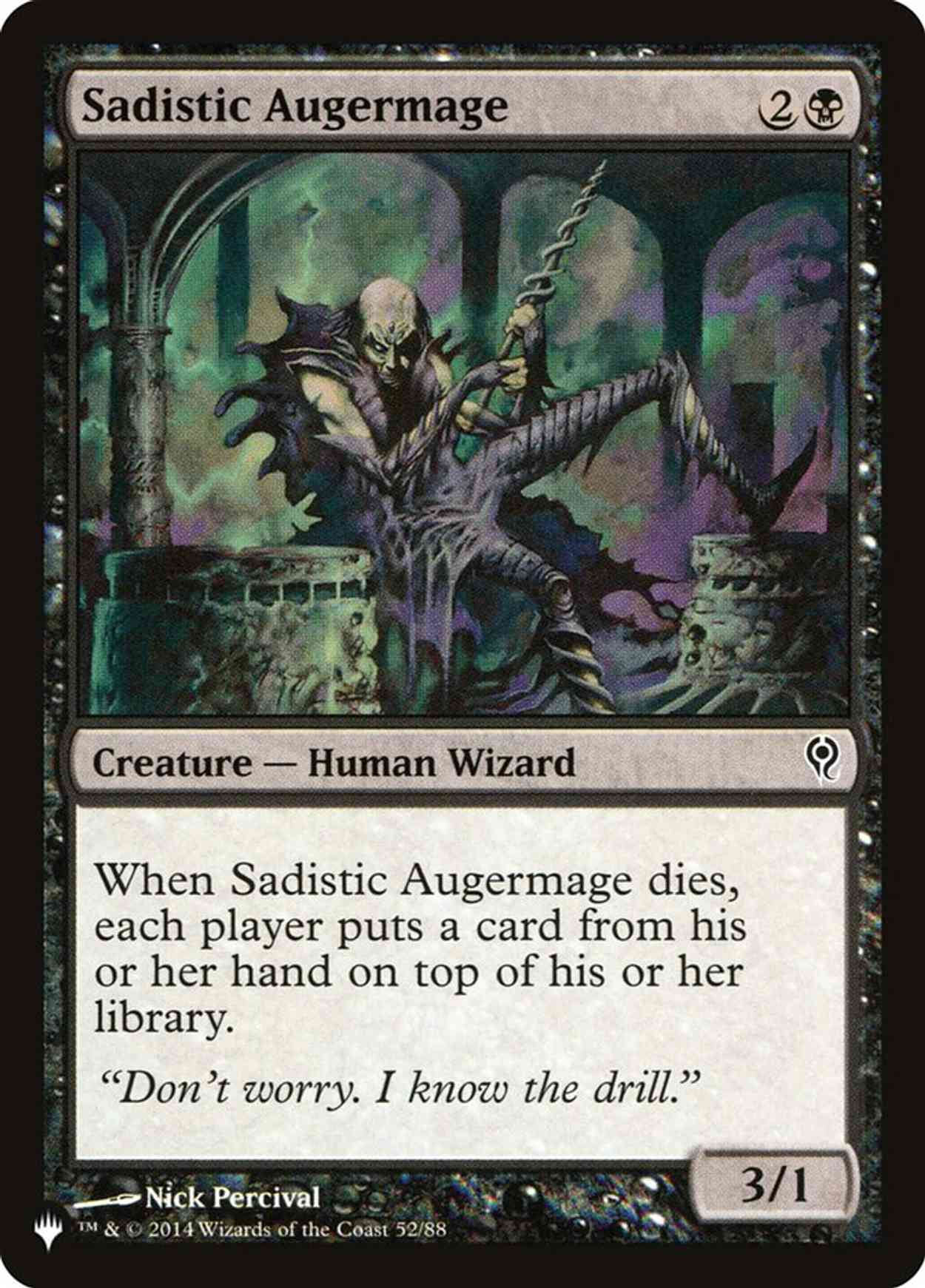 Sadistic Augermage magic card front