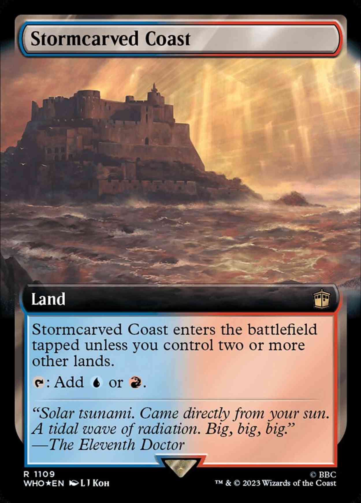 Stormcarved Coast (Extended Art) (Surge Foil) magic card front