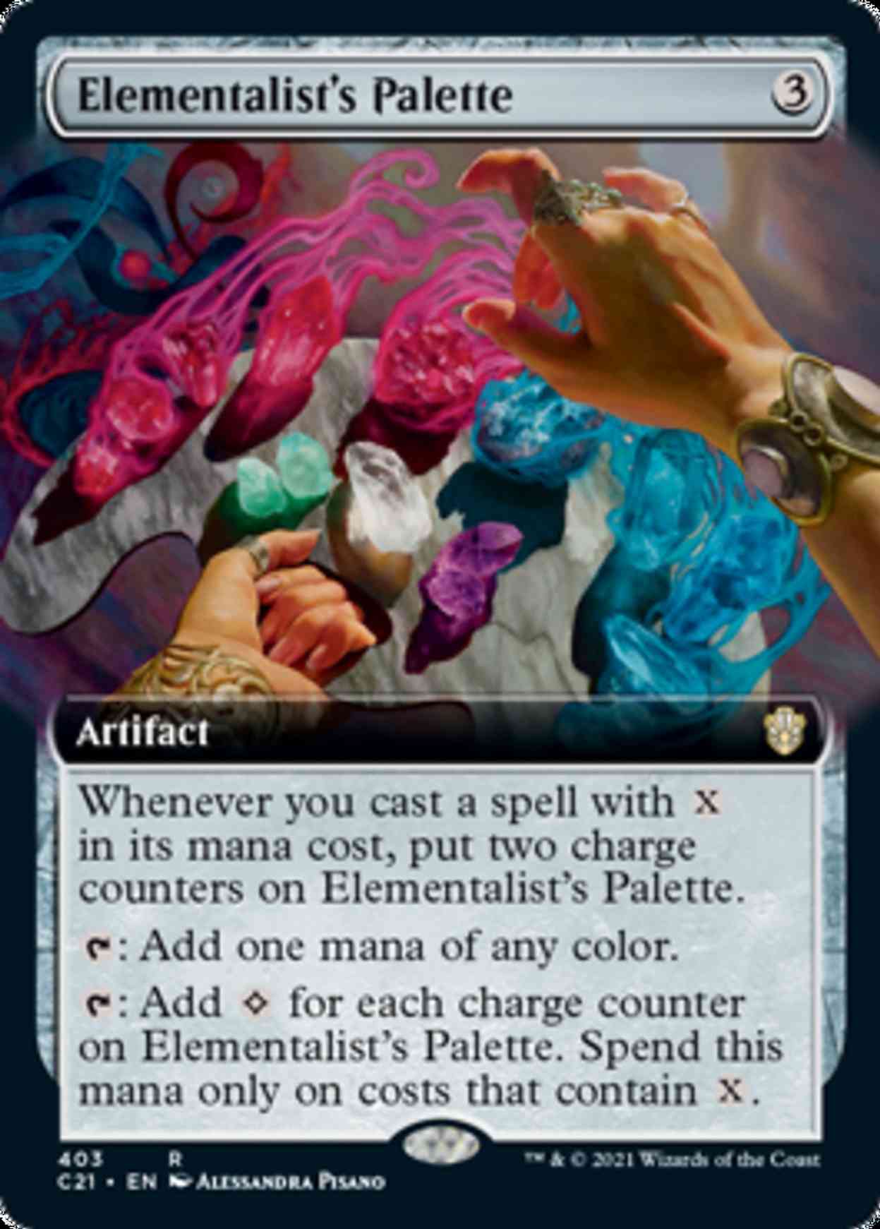 Elementalist's Palette (Extended Art) magic card front