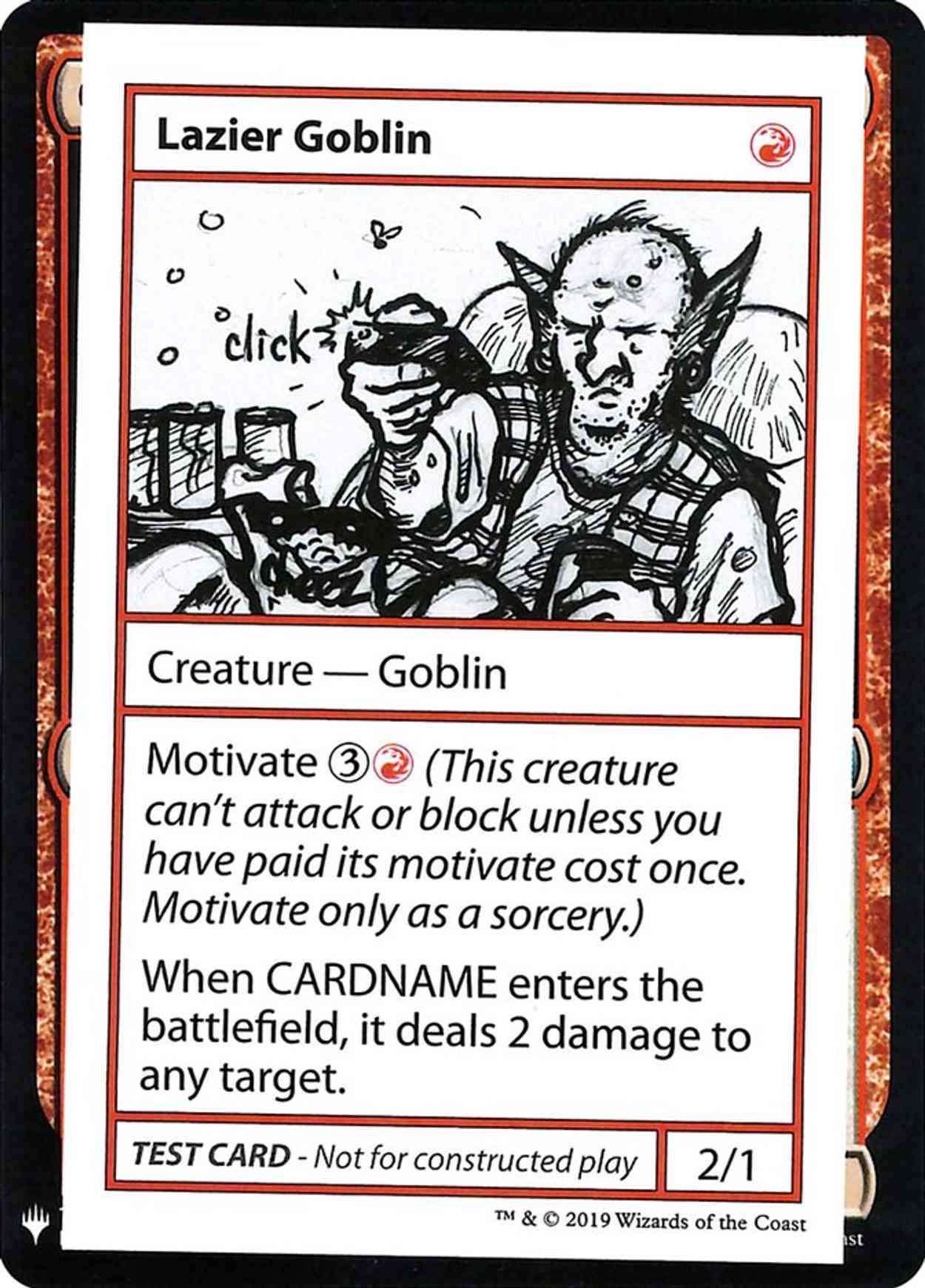 Lazier Goblin magic card front