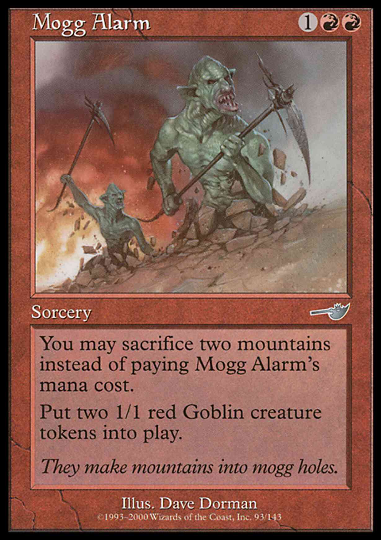 Mogg Alarm magic card front