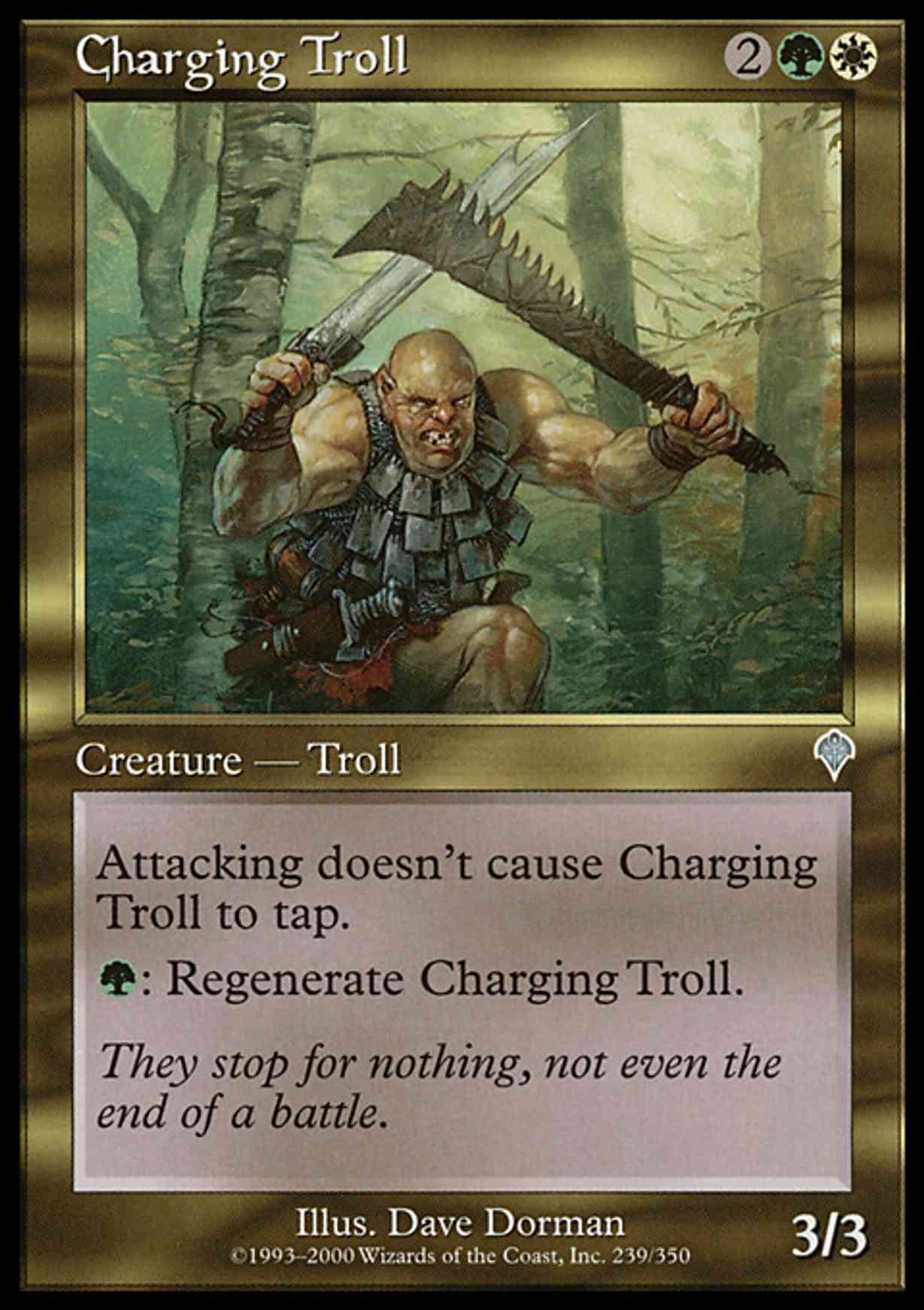 Charging Troll magic card front