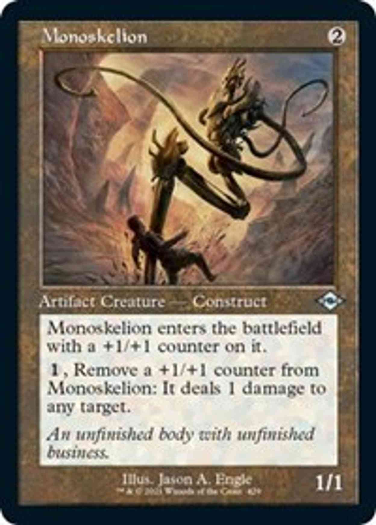 Monoskelion (Retro Frame) (Foil Etched) magic card front