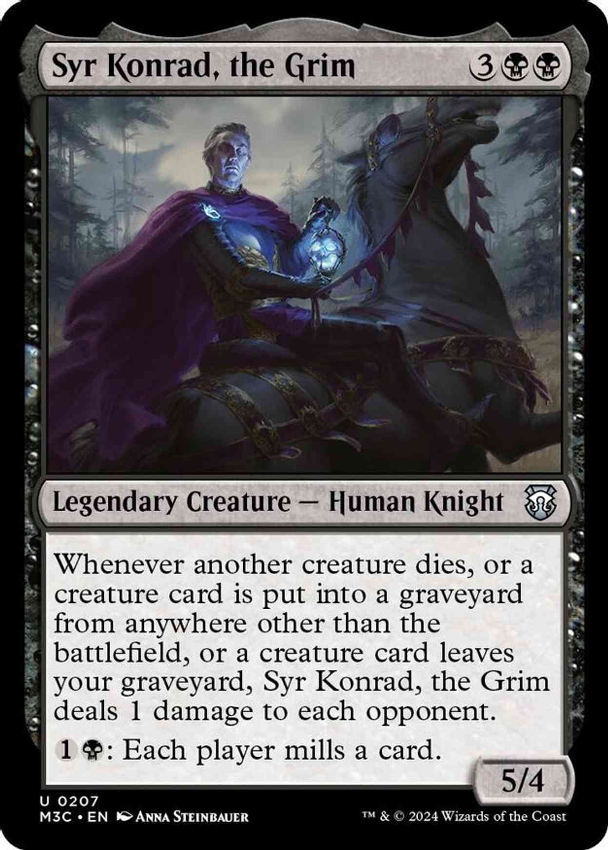 Syr Konrad, the Grim (Ripple Foil) magic card front