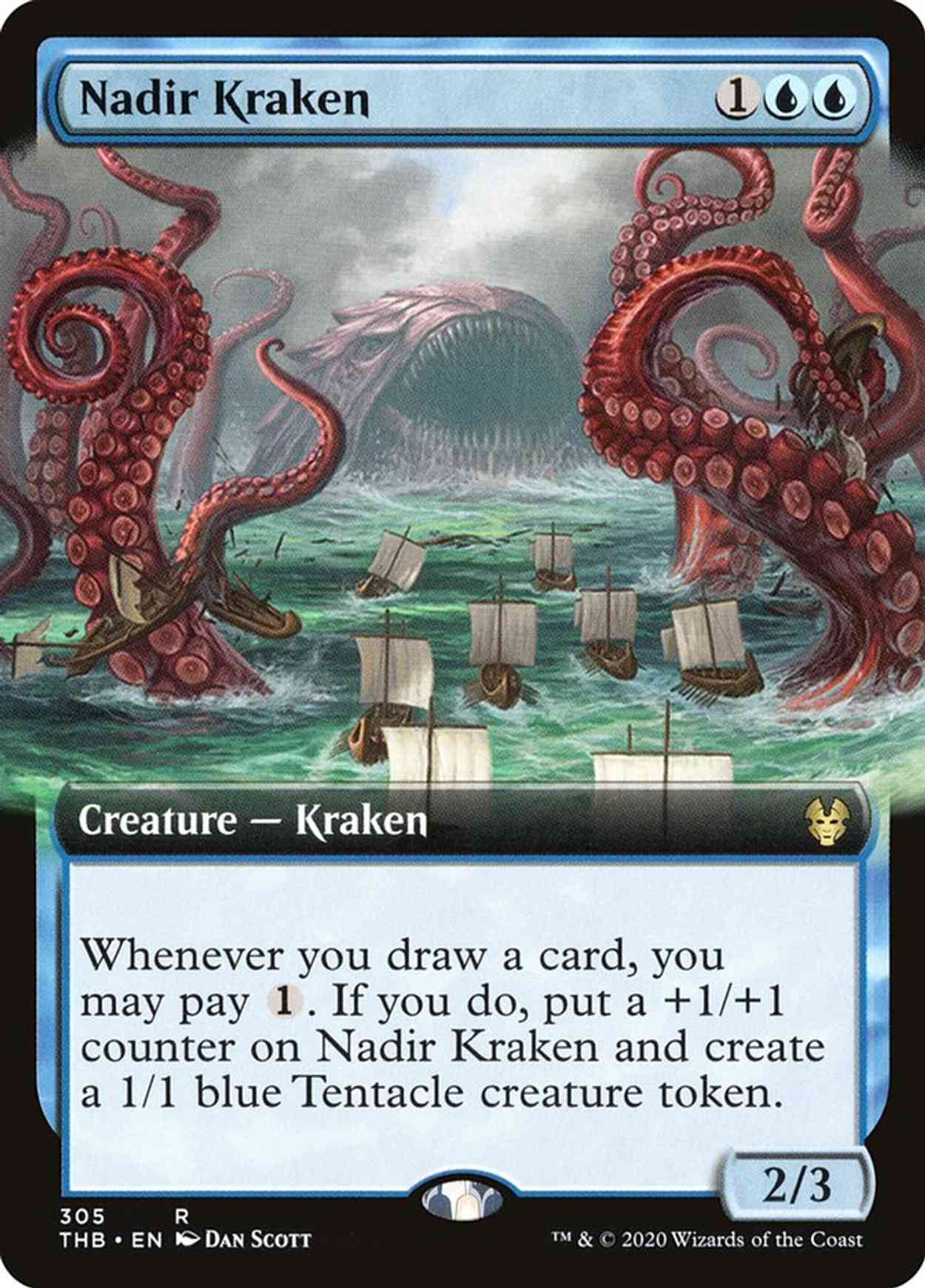 Nadir Kraken (Extended Art) magic card front