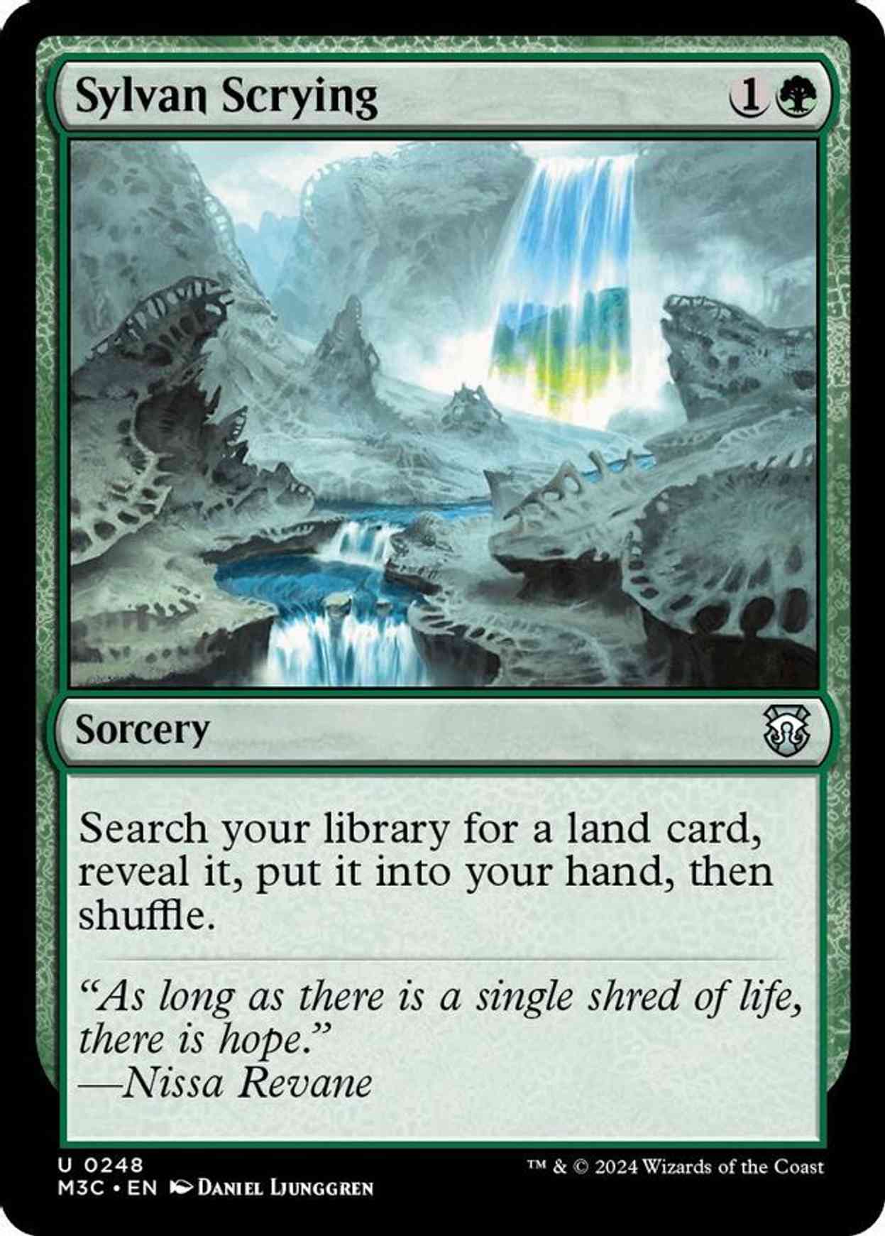 Sylvan Scrying (Ripple Foil) magic card front