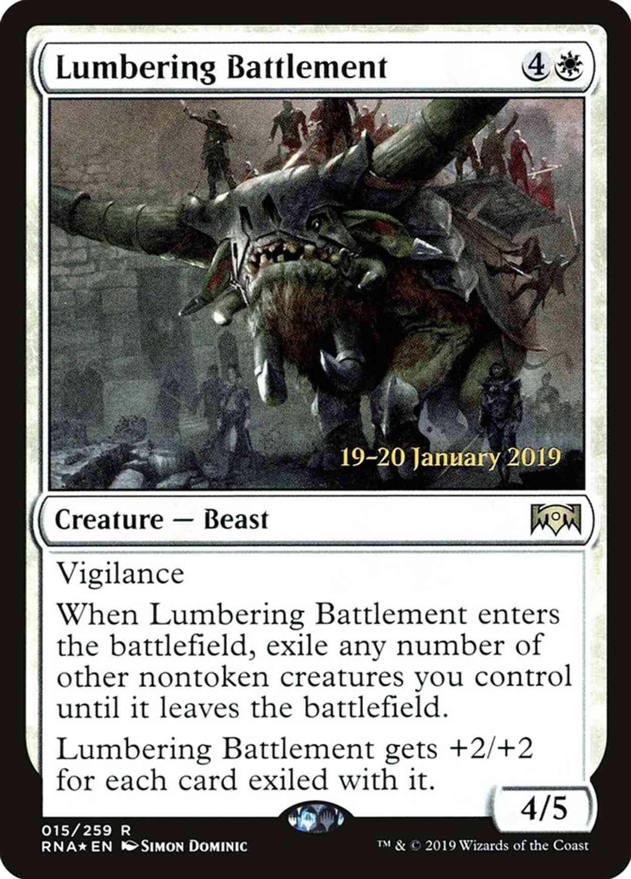 Lumbering Battlement magic card front