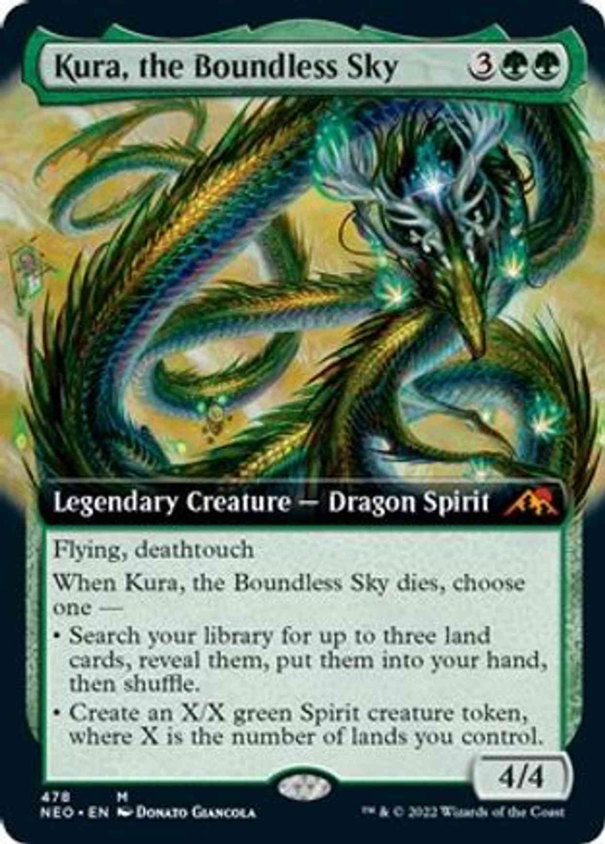 Kura, the Boundless Sky (Extended Art) magic card front