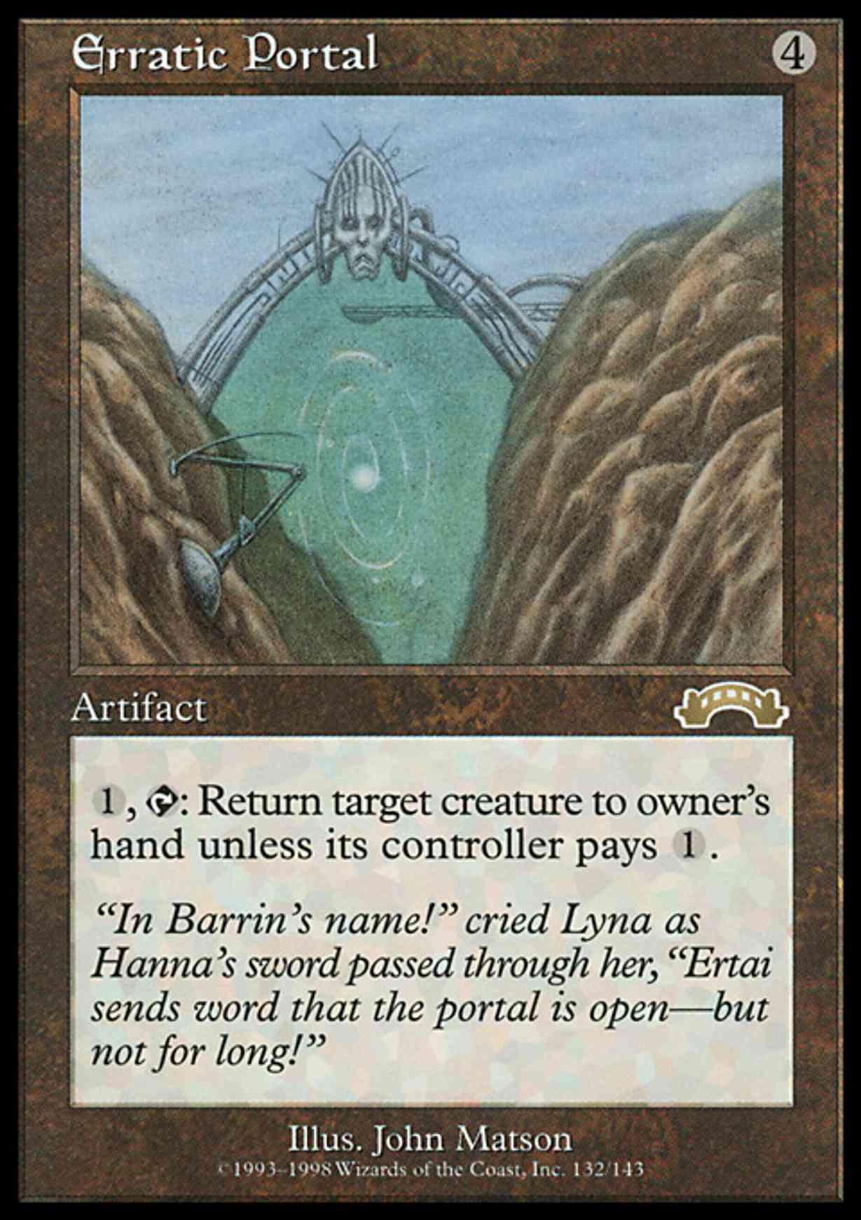 Erratic Portal magic card front
