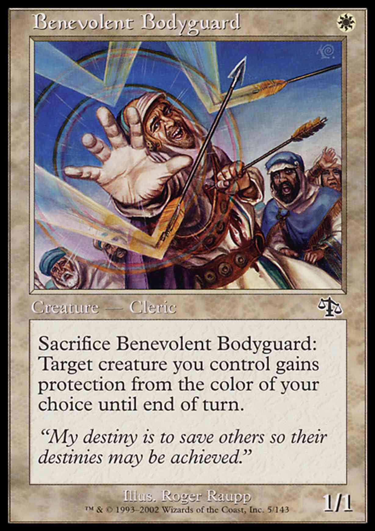 Benevolent Bodyguard magic card front