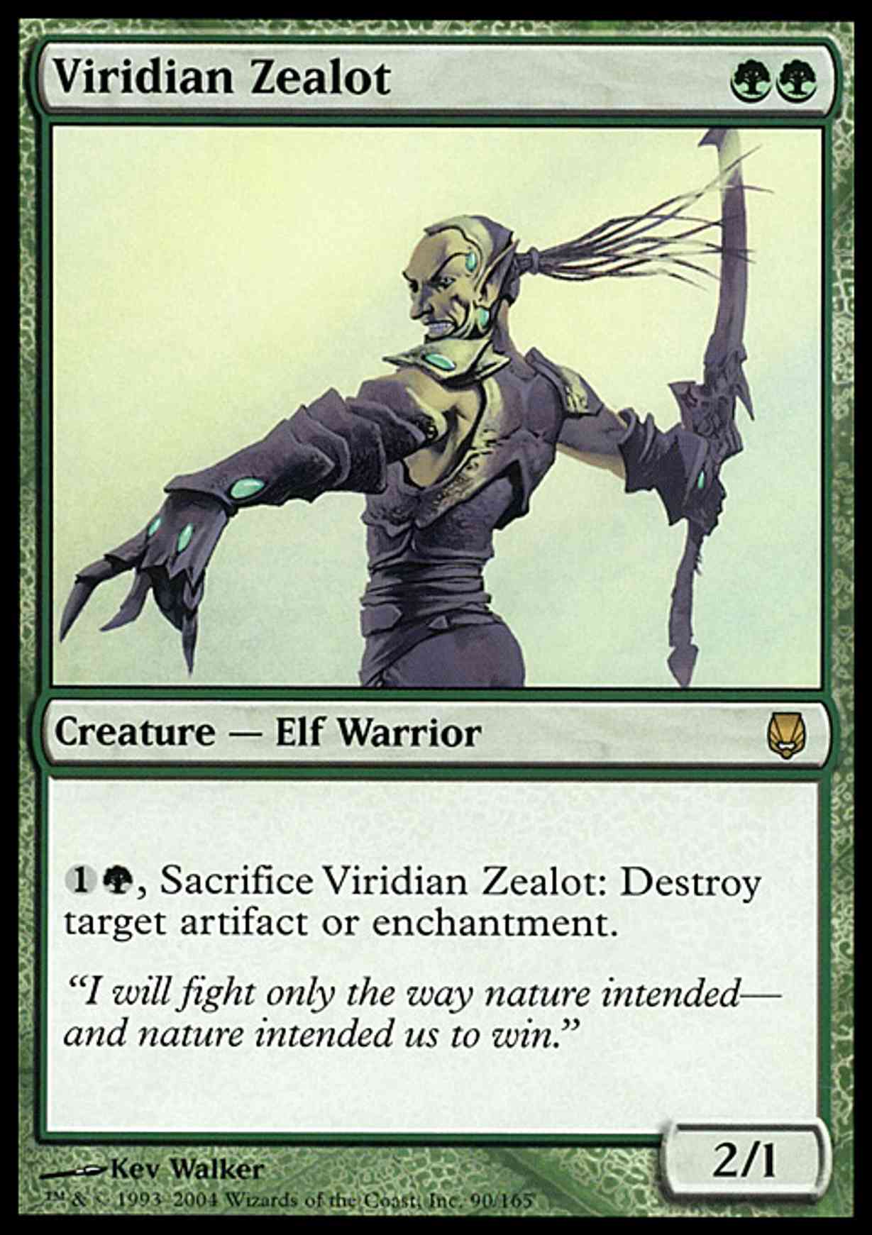 Viridian Zealot magic card front
