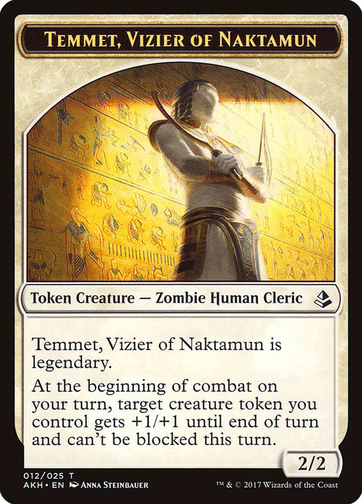 Temmet, Vizier of Naktamun Token magic card front