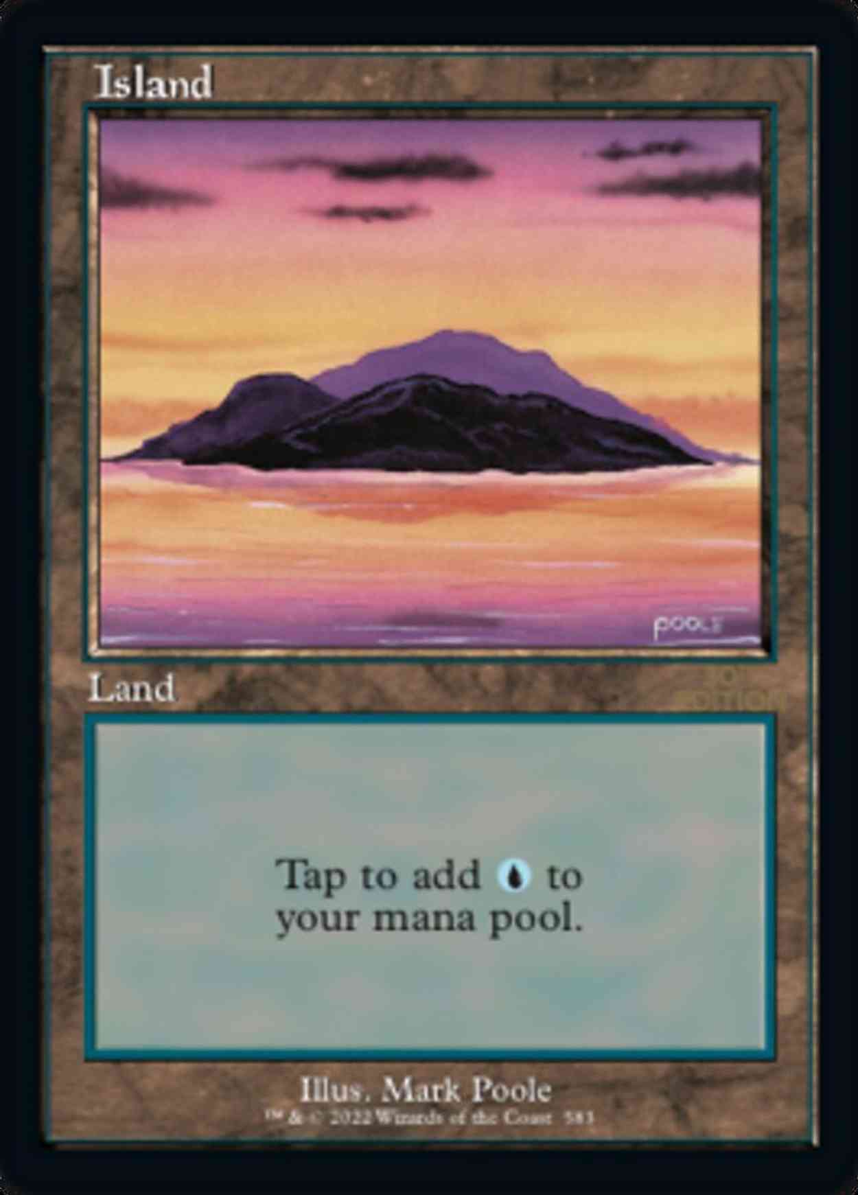 Island (583) (Retro Frame) magic card front