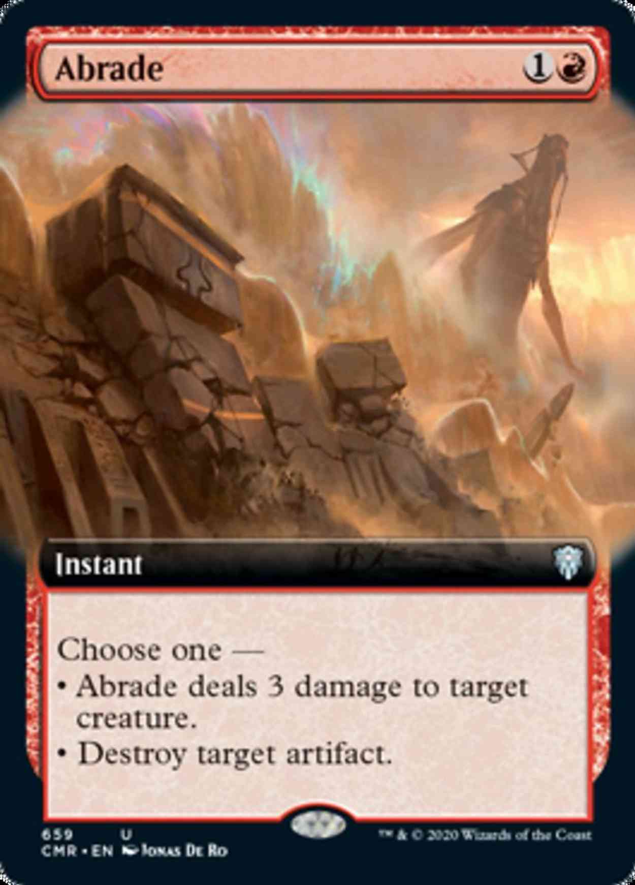 Abrade (Extended Art) magic card front
