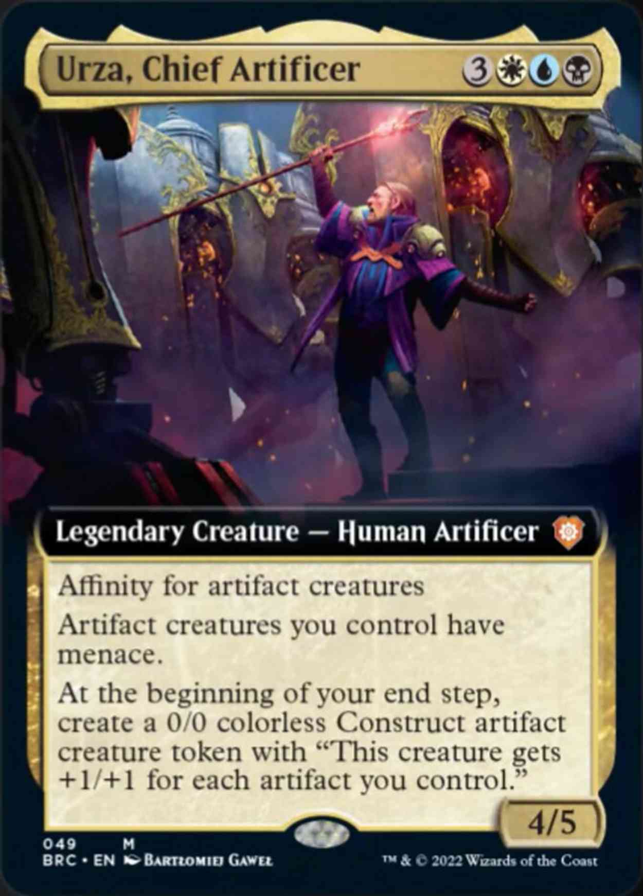Urza, Chief Artificer (Extended Art) magic card front