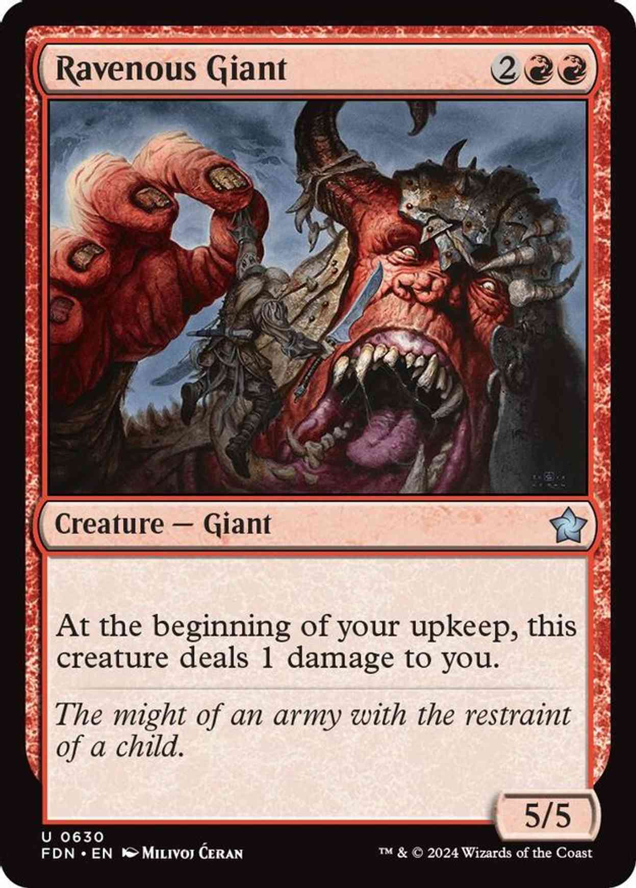 Ravenous Giant magic card front