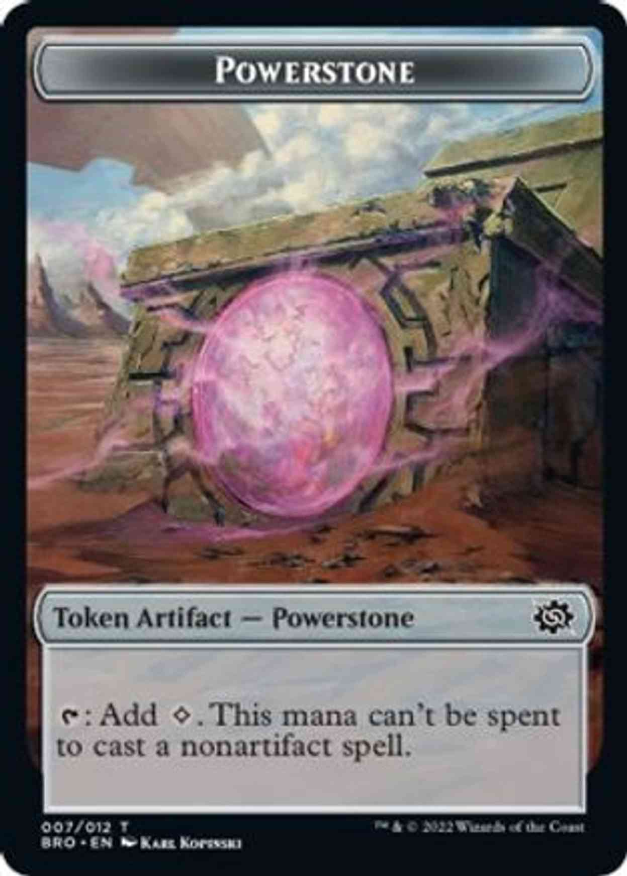 Powerstone // Ravage Double-sided Token magic card front