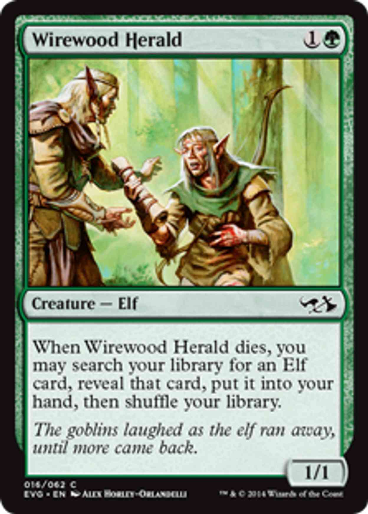 Wirewood Herald magic card front