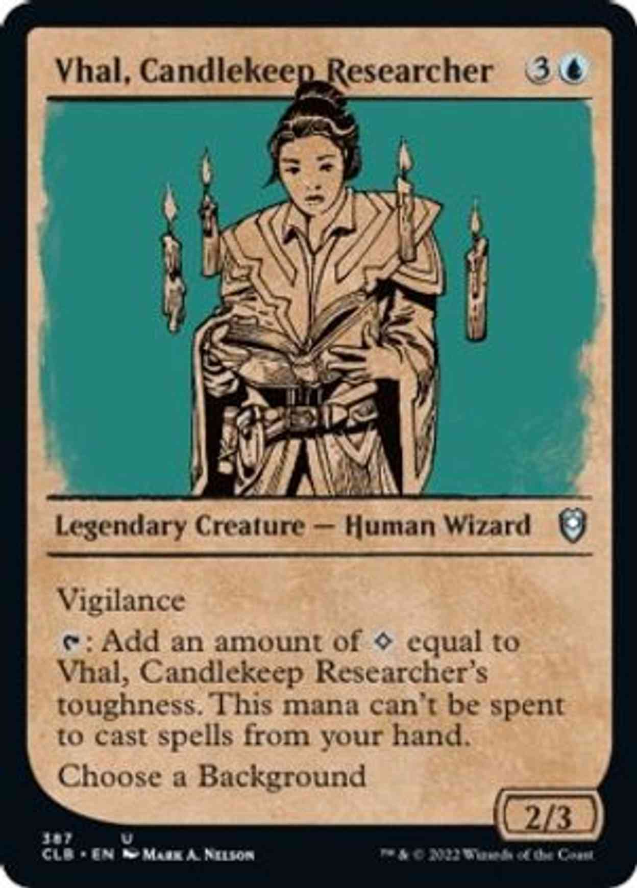Vhal, Candlekeep Researcher (Showcase) magic card front