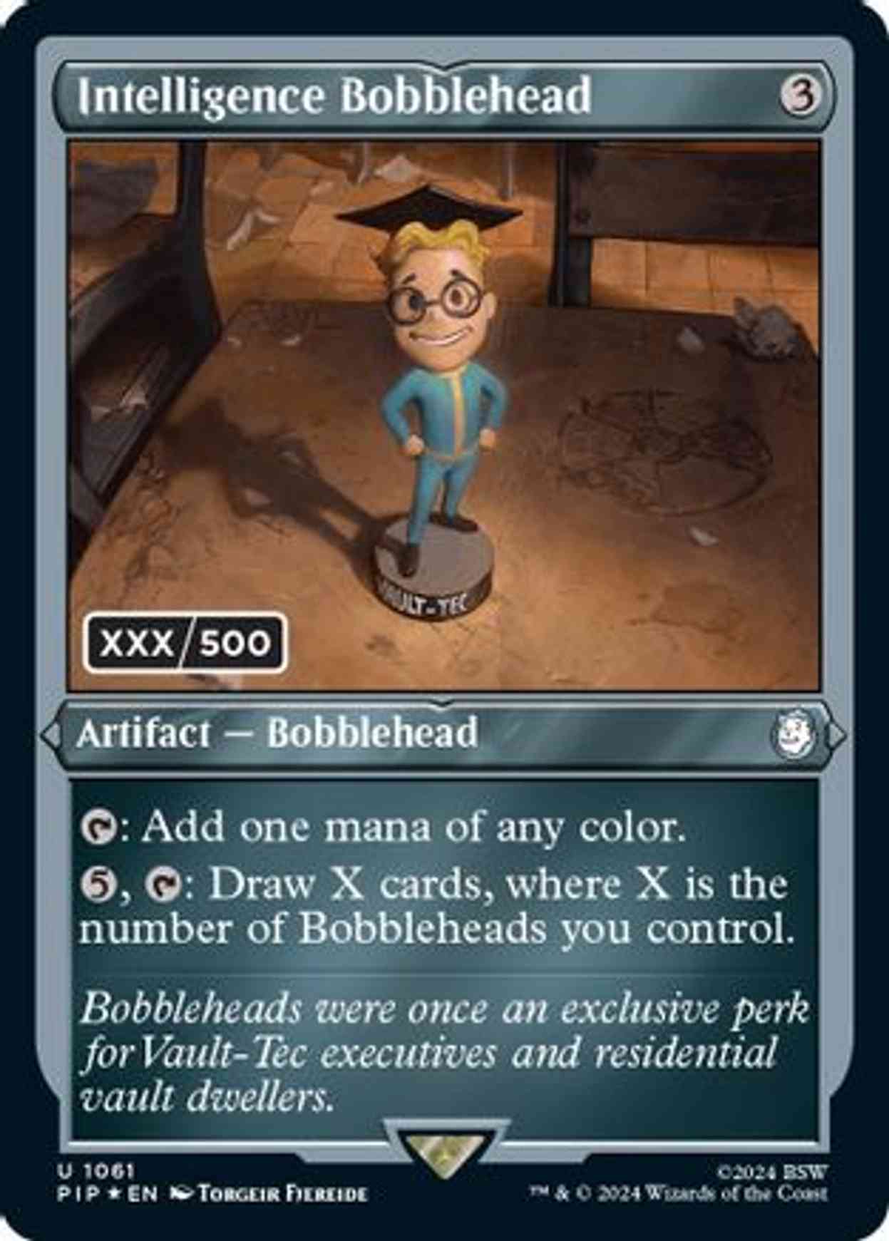 Intelligence Bobblehead (Serial Numbered) magic card front