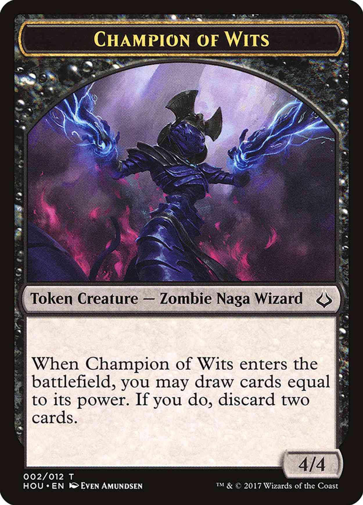 Champion of Wits // Warrior Double-sided Token magic card front