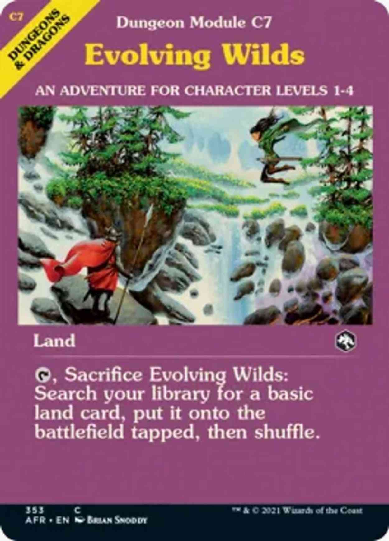 Evolving Wilds (Dungeon Module) magic card front