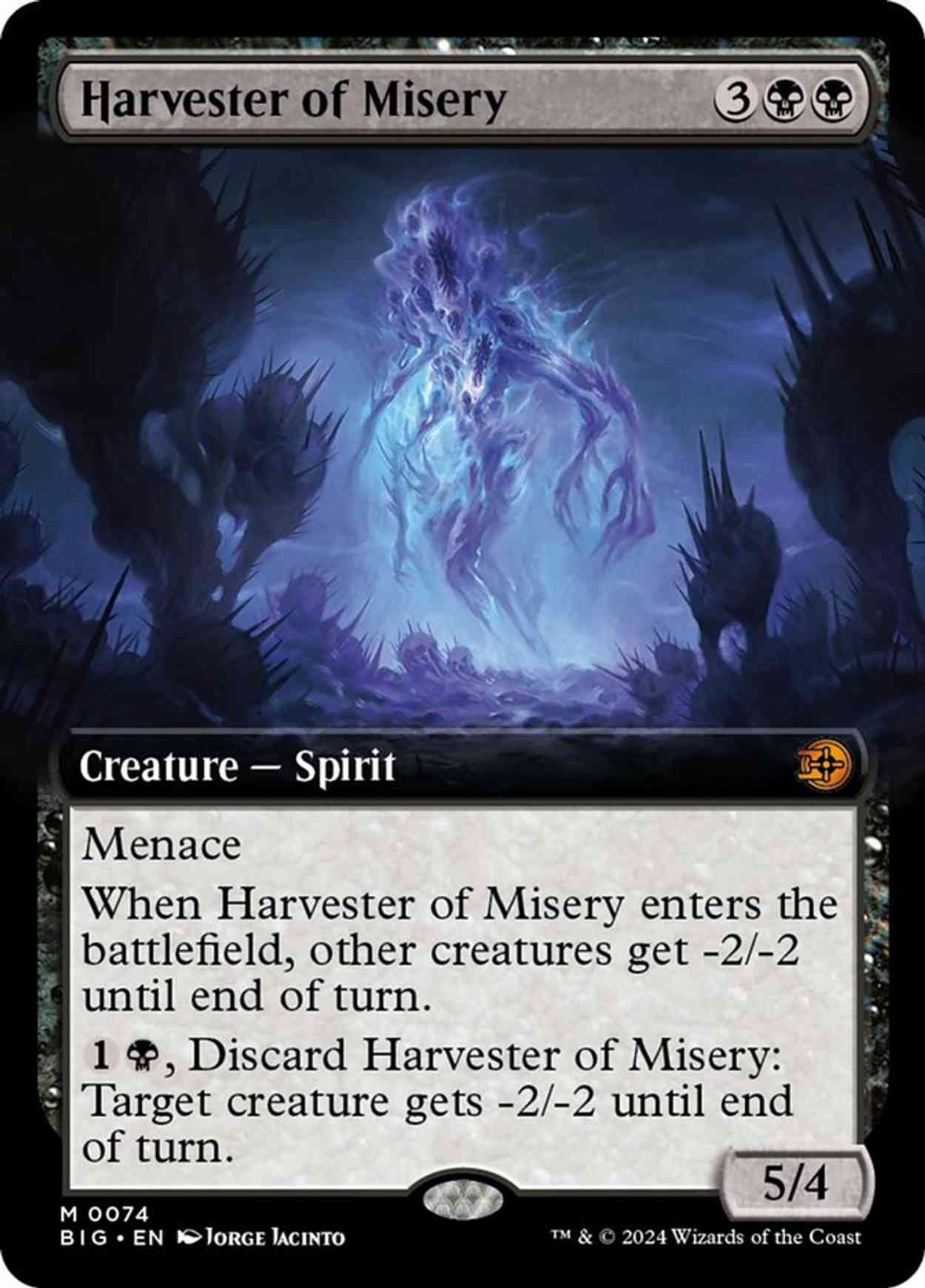 Harvester of Misery (Extended Art) magic card front