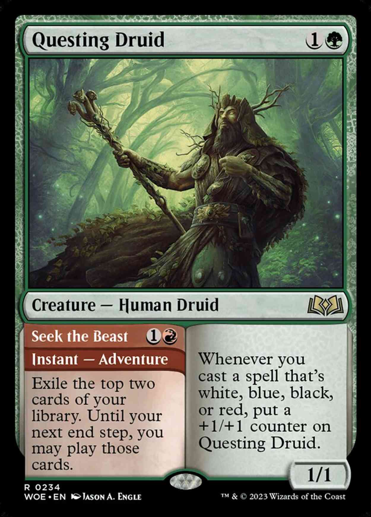 Questing Druid magic card front