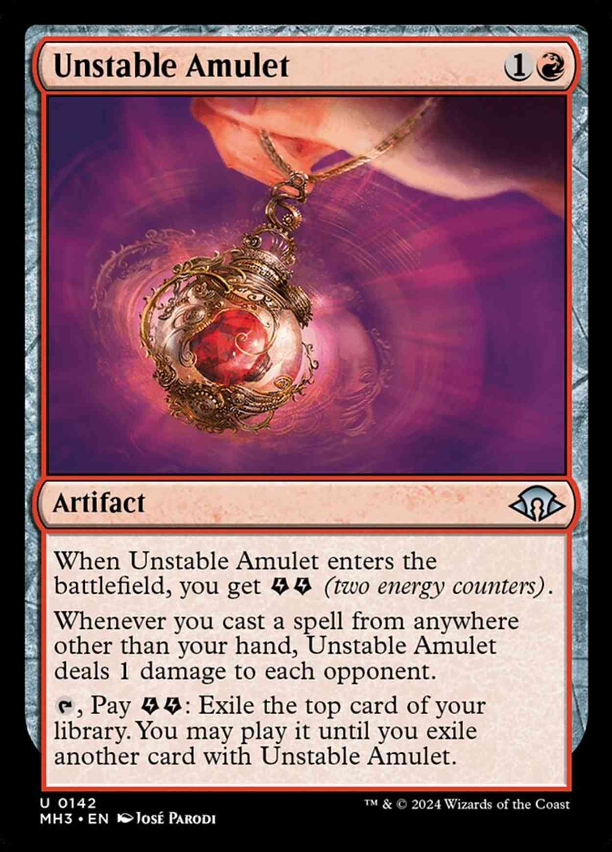 Unstable Amulet magic card front