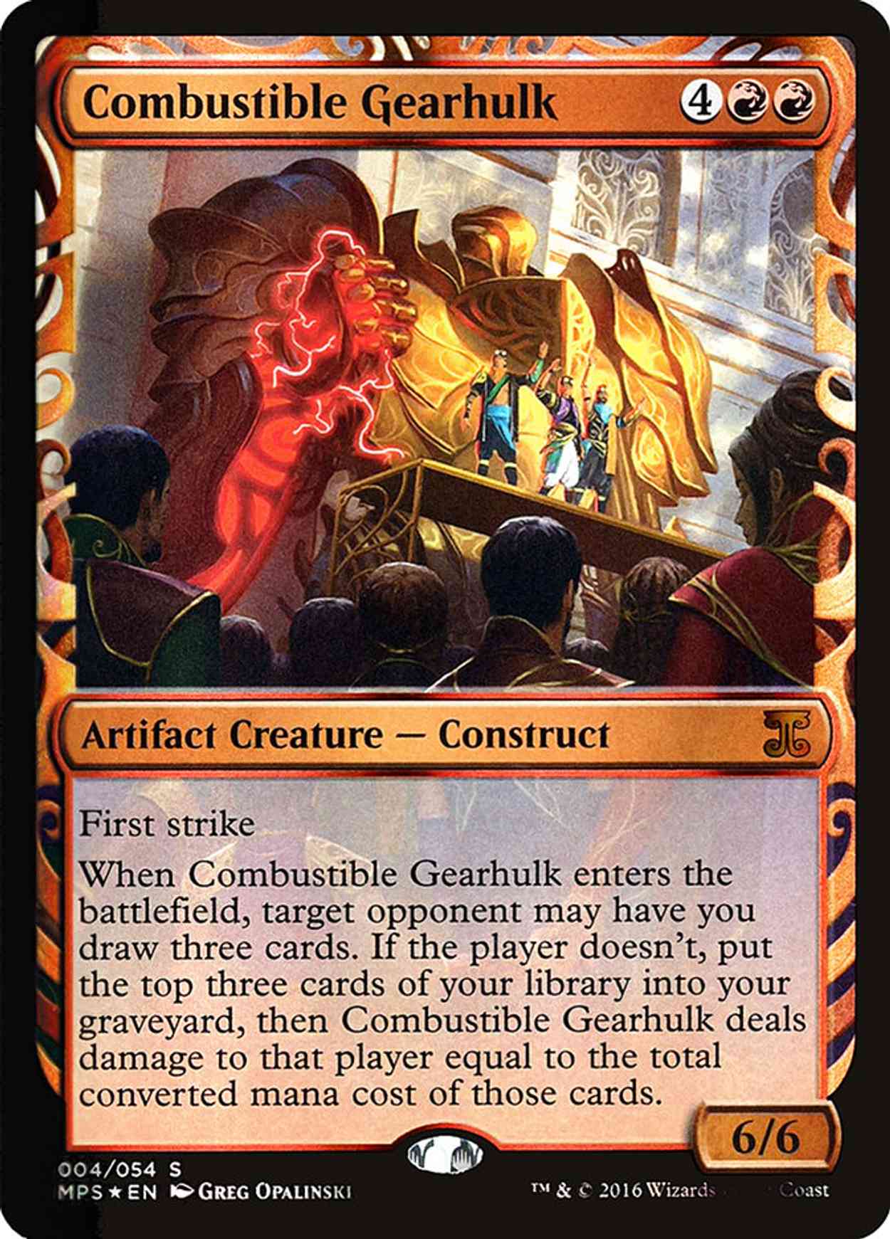 Combustible Gearhulk magic card front